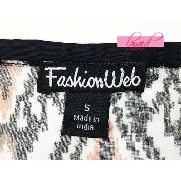 Sheer Mesh Aztec Cropped Back High-Low See-Through Zipper Cardigan Shrug Bolero - Picture 7 of 9